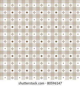 Beautiful seamless pattern of polka dots and checkered