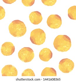 Beautiful Seamless Pattern Polka gently yellow color with a purple hue. Perfect for your design, textile, pattern fills, box, posters, cards, web page background etc. Pattern under the mask. Vector.