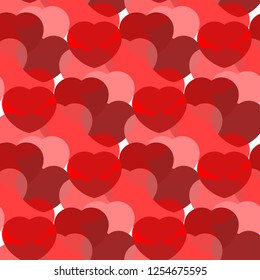 beautiful seamless pattern with red heart for decoration on Valentine's day