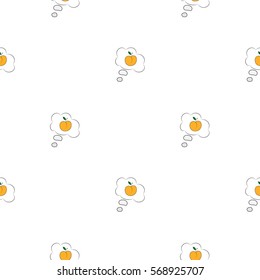 Beautiful seamless pattern of ripe and juicy peaches