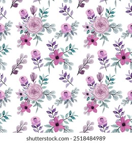 Beautiful seamless pattern of rose flowers  with watercolor 