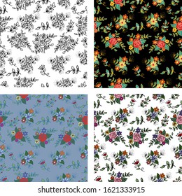 Beautiful seamless pattern with roses.