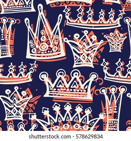 Beautiful seamless pattern  with royal crowns.  Vector illustration
royal crowns.