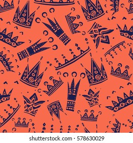 Beautiful seamless pattern  with royal crowns.  Vector illustration
royal crowns.