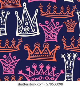 Beautiful seamless pattern  with royal crowns.  Vector illustration
royal crowns.