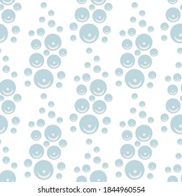 Hermoso patrón sin costura con gotitas de agua de mar sobre un fondo blanco. Pulverización marina de estilo plano. Animación de vida salvaje para páginas web.
Ilustración vectorial de existencias para la decoración y el diseño, textiles,
fondo de pantalla
