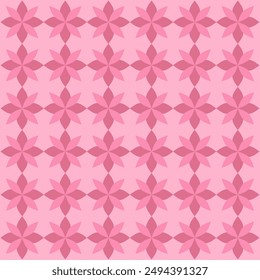 Beautiful seamless pattern, shaped like a four-petal flower with a pink color combination concept. Suitable for various decoration purposes such as wrapping paper, wallpaper, background, etc.