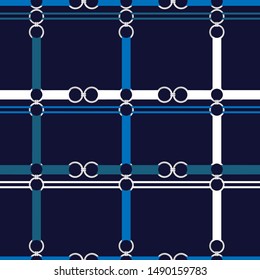 Beautiful Seamless pattern silver metal belt vertical stripe vintage mood in vector Trendy and unique design for fashion, fabric, web, wallpaper and all prints on navy background color