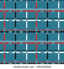 Beautiful Seamless pattern silver metal belt grid square in vector Trendy and unique design for fashion, fabric, web, wallpaper and all prints on dark green background color