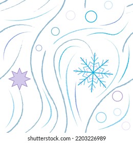  beautiful seamless pattern of snowflakes on a light background