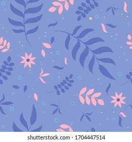 Beautiful seamless pattern with spring flowers. Bright illustration, can be used for wrapping paper, wedding invitation, wallpaper and textile. Vector illustration