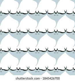 Beautiful seamless pattern with stingray on a white background. Marine reptiles in a flat style. Cartoon wildlife for web pages.
Stock vector illustration for decor and design, textiles,
wallpaper