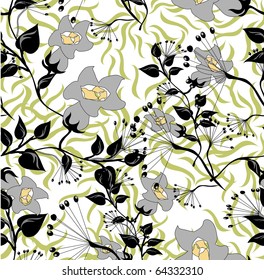 Beautiful seamless pattern style, it is possible to fill with colors of a retro any any contour