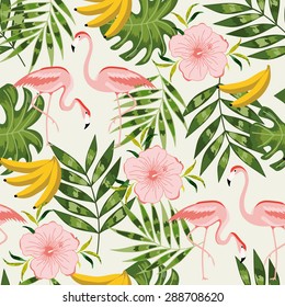 Beautiful seamless pattern with summer flowers. Bright illustration, can be used for creating card, invitation card for wedding, wallpaper and textile.