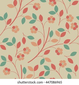 Beautiful seamless pattern with summer flowers can be used for design fabric, wallpaper, linen, tile and more creative designs.