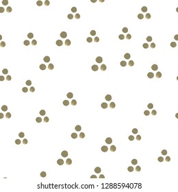 Beautiful Seamless Pattern Triangle of Dots Mostly desaturated dark yellow. Use this pattern for your design, textile,  pattern fills, posters, cards, web page background etc. Pattern under the mask. 
