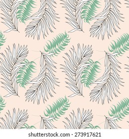 Beautiful seamless pattern with tropical flowers. Bright illustration, can be used for creating card, invitation card for wedding,wallpaper and textile.