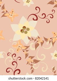 Beautiful seamless pattern a vector floral