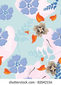 Beautiful seamless pattern a vector floral