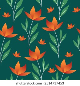 Beautiful seamless pattern vector with flowers. Floral background. for fabric fashion, and wallpaper