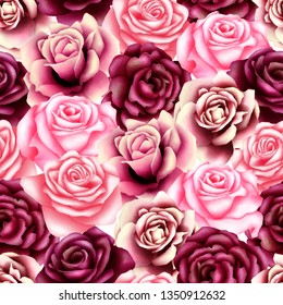 beautiful seamless pattern watercolor floral leaves