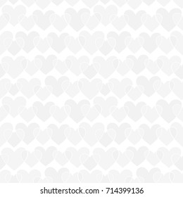 beautiful seamless pattern with white, silver, grey doodling sketch heart. design for holiday greeting card and invitation of the wedding, Happy Valentine's day, birthday and mother's day.