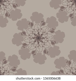 Beautiful seamless pattern.Flower imprint. Vector illustration.