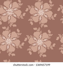 Beautiful seamless pattern.Flower imprint. Vector illustration.
