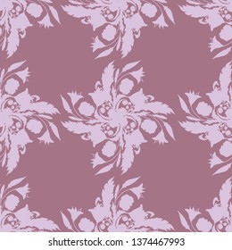 Beautiful seamless pattern.Flower imprint. Vector illustration.
