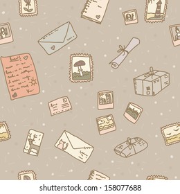 beautiful seamless post pattern in vector