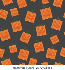 beautiful seamless pumpkin pattern background