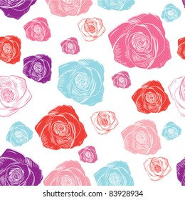 beautiful seamless roses background