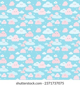 Beautiful seamless sky pattern design for decorating, backdrop, fabric, wallpaper and etc.
