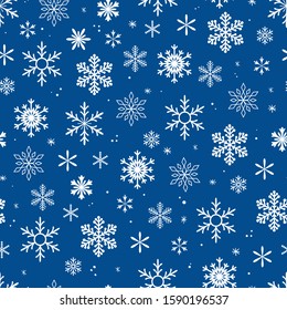 Beautiful seamless snow flake vector pattern