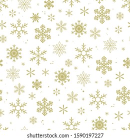 Beautiful seamless snow flake vector pattern