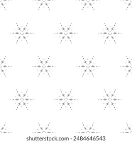 Schöne nahtlose Schneeflocken Muster Serie in romantische dekorative schäbige chic Stempel Tinte altes Papier
