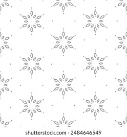 Beautiful seamless snowflake patterns series in romantic decorative shabby chic stamp ink old paper