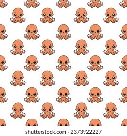 Beautiful seamless squid pattern design for decorating, backdrop, fabric, wallpaper and etc.