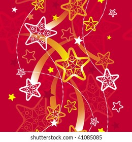 Beautiful seamless stars pattern. Vector illustration.