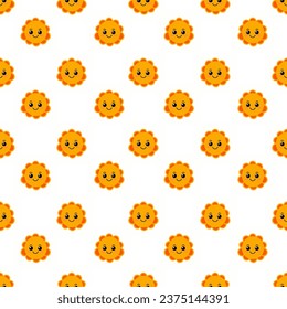 Beautiful seamless sun pattern design for decorating, backdrop, fabric, wallpaper and etc.
