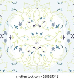 beautiful seamless texture with floral plexus, vector illustration