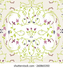 beautiful seamless texture with floral plexus, vector illustration