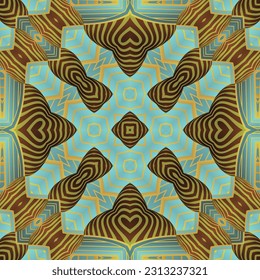 Beautiful seamless textured abstract background in green, golden yellow and brown colors