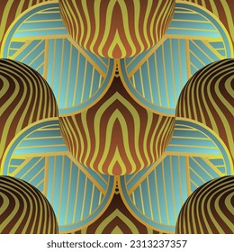 Beautiful seamless textured abstract background in green, golden yellow and brown colors