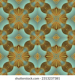 Beautiful seamless textured abstract background in green, golden yellow and brown colors