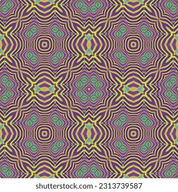 Beautiful seamless textured abstract background in green, yellow and purplish red colors