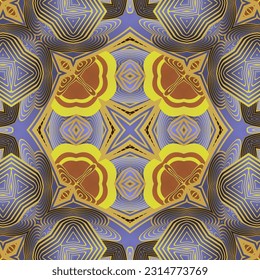 Beautiful seamless textured abstract background in purple brown and yellow colors