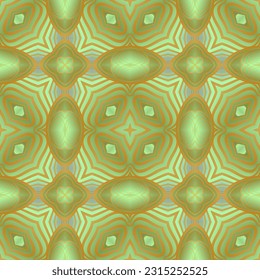 Beautiful seamless textured abstract background in green, blue and yellow lines