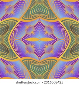 Beautiful seamless textured abstract background in blue, green, pink and yellow gold colors