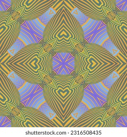 Beautiful seamless textured abstract background in blue, green, pink and yellow gold colors